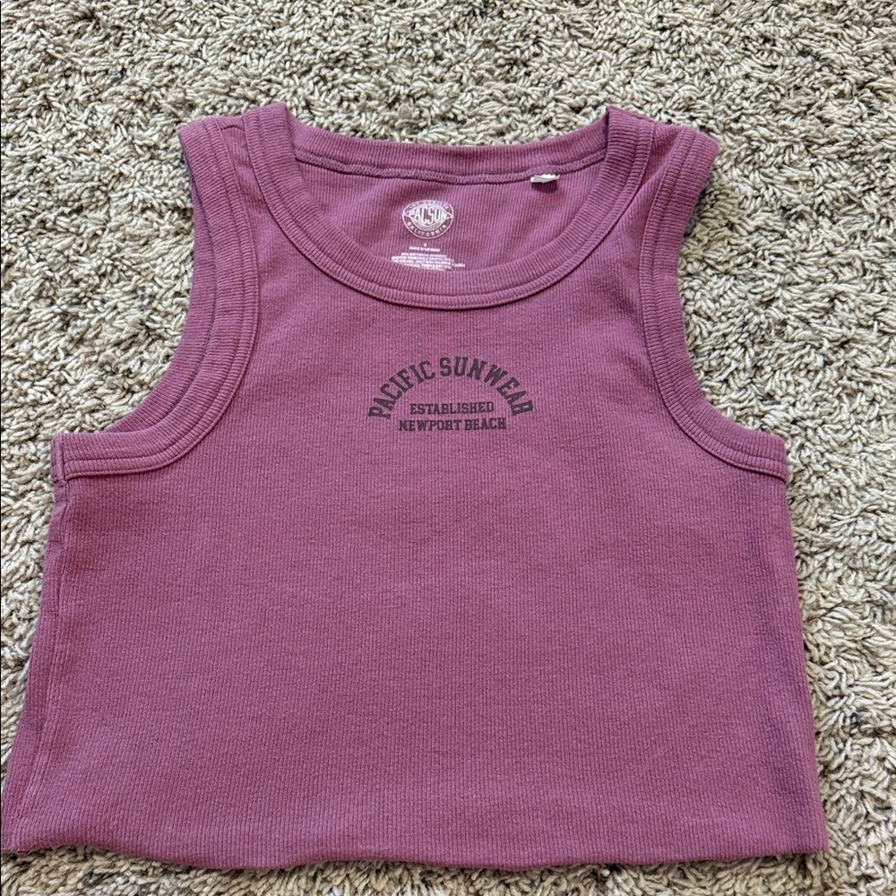 Women’s PacSun pacific sun wear purple cropped tank top size small